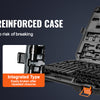 A separate reinforced case for a tool set, showing different types of storage options.