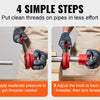 3-Piece Manual Ratchet Pipe Threader Kit with Carrying Case