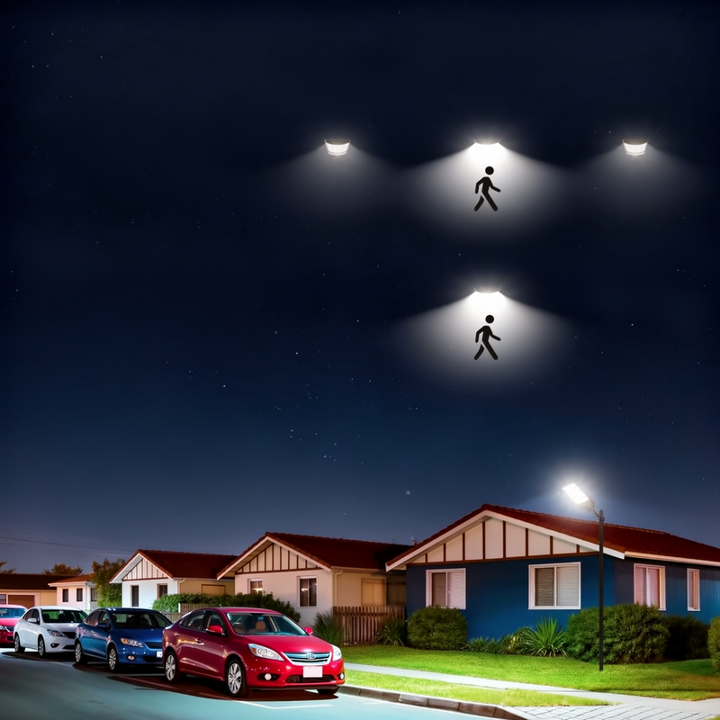 Solar-Powered LED Flood Light with Motion Sensor and Remote Control