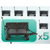 Heavy-Duty Double-Deck Folding Wagon Cart