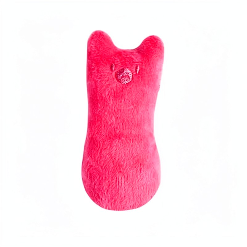 Interactive Catnip Plush Cat Toy with Thumb Bite Design