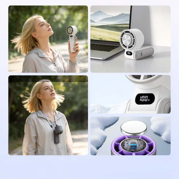 Faltbarer USB-Handventilator mit 3600 mAh Akku