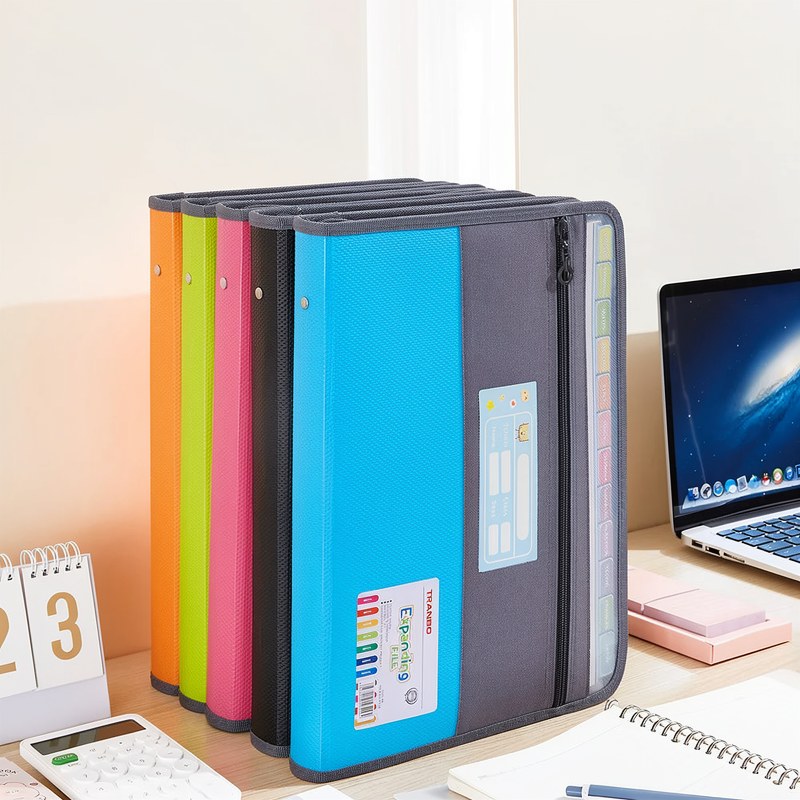 13-Pocket Expanding File Organizer with Zipper