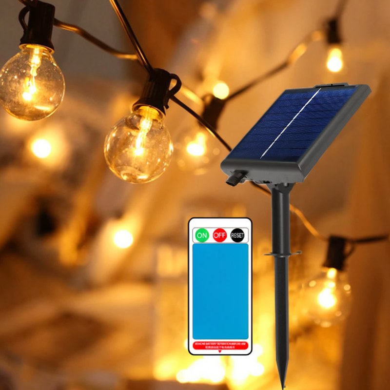 Guirlande de Boules G40 Solaires avec Télécommande