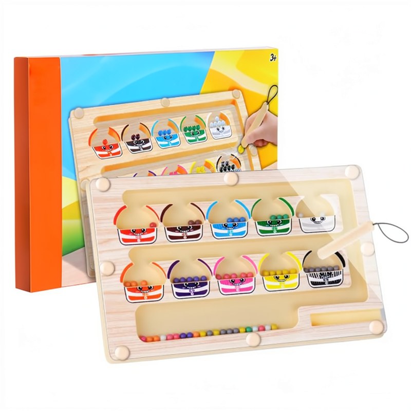 Magnetic Color & Number Maze Activity Board