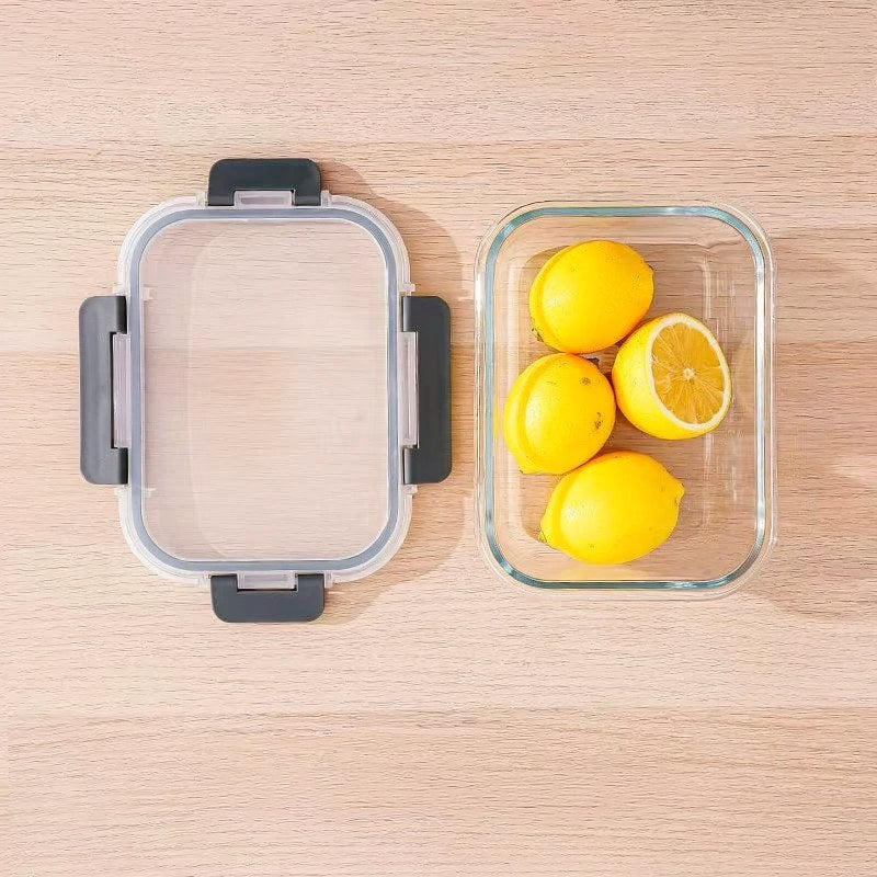 Clear Glass Food Storage Containers with Lids
