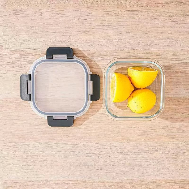 Clear Glass Food Storage Containers with Lids