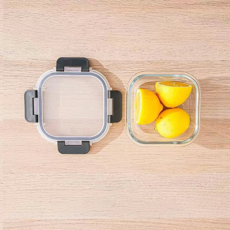 Clear Glass Food Storage Containers with Lids