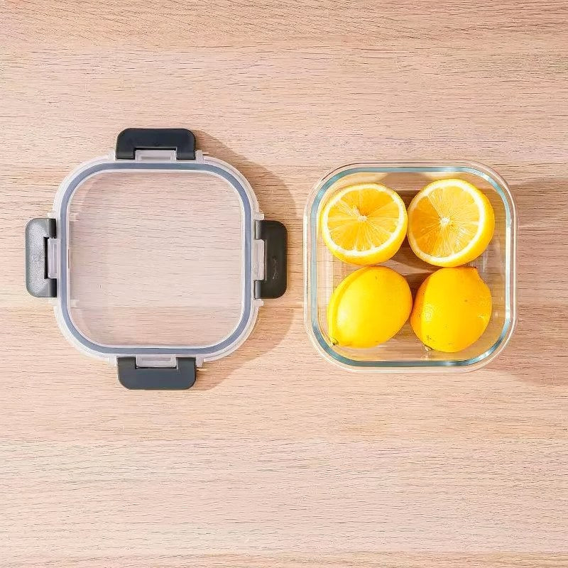 Clear Glass Food Storage Containers with Lids