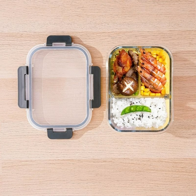 Clear Glass Food Storage Containers with Lids