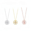 Heart & Clover Zircon Pendant Necklace