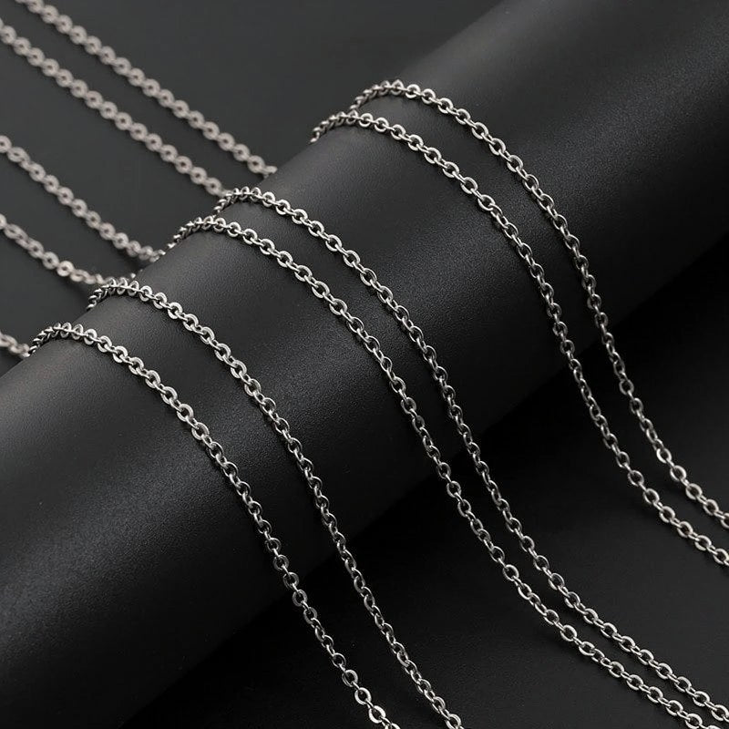 Initial Letter Pendant Necklace with Stainless Steel Chain