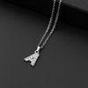 Initial Letter Pendant Necklace with Stainless Steel Chain
