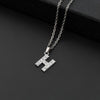 Initial Letter Pendant Necklace with Stainless Steel Chain