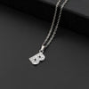 Initial Letter Pendant Necklace with Stainless Steel Chain