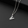 Initial Letter Pendant Necklace with Stainless Steel Chain