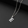 Initial Letter Pendant Necklace with Stainless Steel Chain