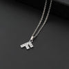 Initial Letter Pendant Necklace with Stainless Steel Chain