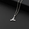 Initial Letter Pendant Necklace with Stainless Steel Chain