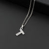 Initial Letter Pendant Necklace with Stainless Steel Chain