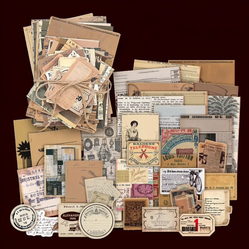 Vintage Scrapbook Paper Kit