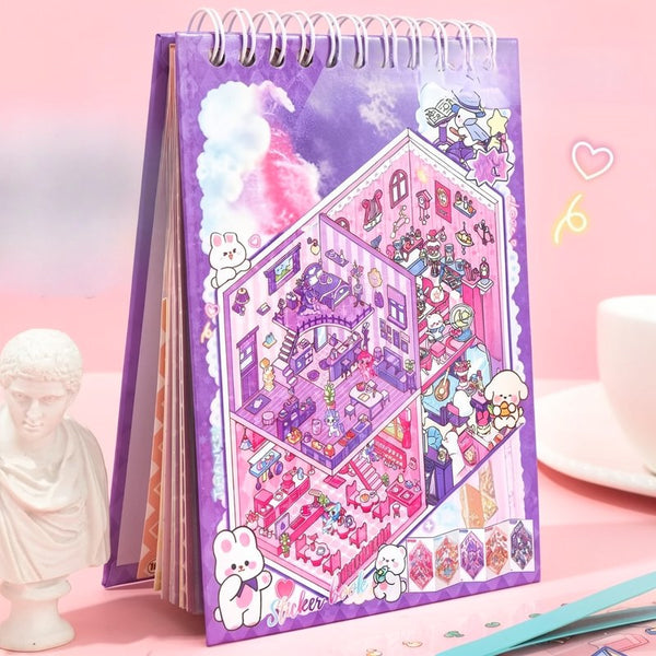 3D Miniature Scene Sticker Book