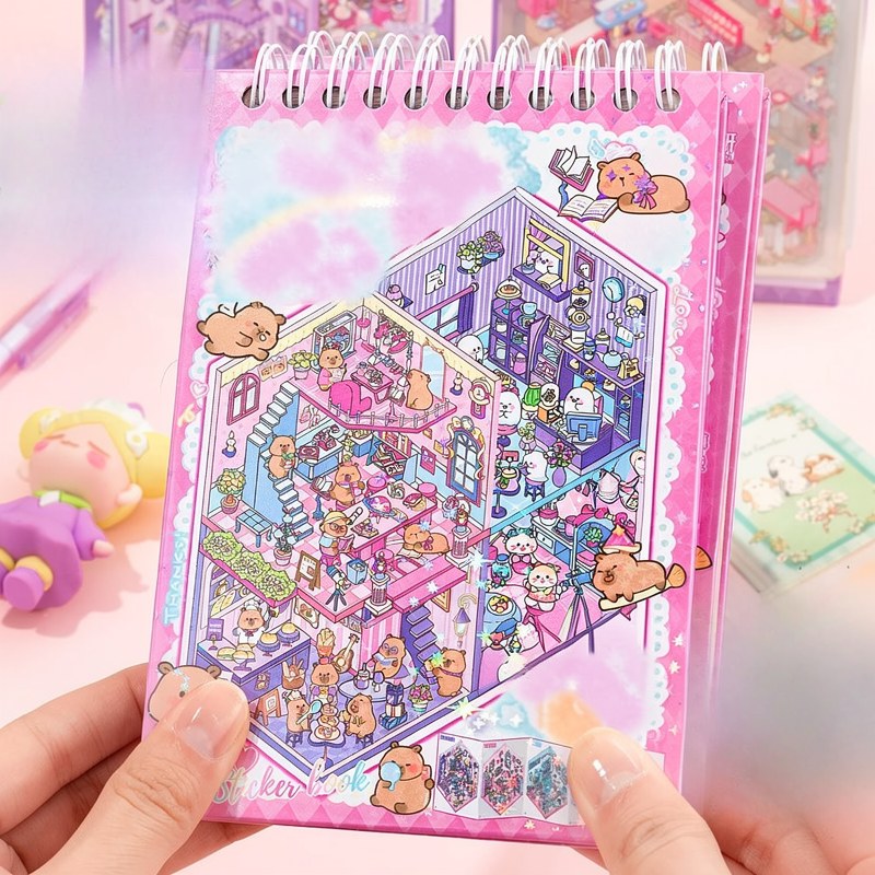3D Miniature Scene Sticker Book