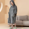 Men's Oversized Flannel Hooded Robe