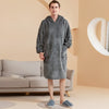 Men's Oversized Flannel Hooded Robe