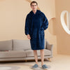 Men's Oversized Flannel Hooded Robe