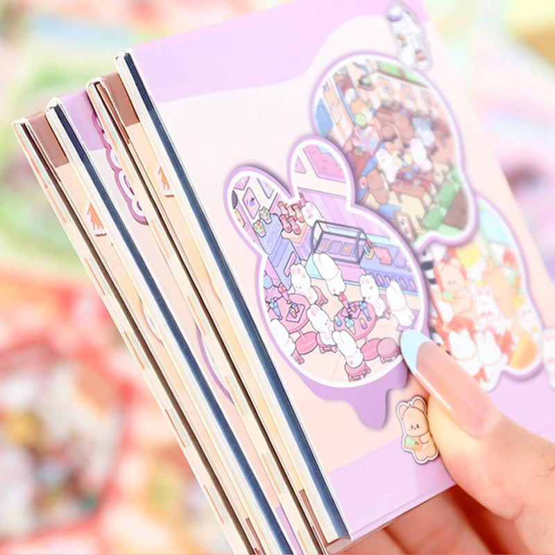 3D Mini Scene Sticker Book with Tweezers
