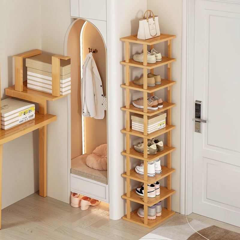 Vertical Bamboo Shoe Rack