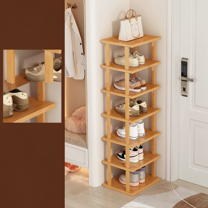 Vertical Bamboo Shoe Rack