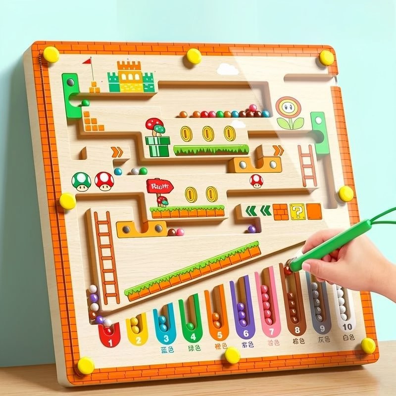 Magnetic Color & Number Maze Puzzle