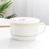 Ceramic Noodle Bowl with Lid and Handle