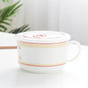 Ceramic Noodle Bowl with Lid and Handle