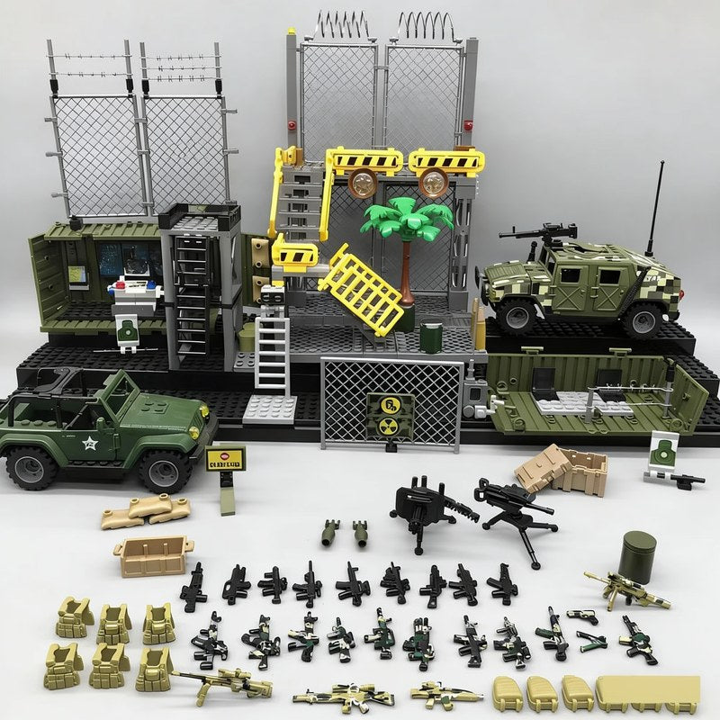 Military Tactical Base Building Blocks Set