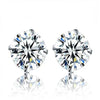 Tiny Clear Crystal CZ Stud Earrings in 925 Sterling Silver