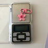 Transparent Floral Keychain with D-Buckle Charm
