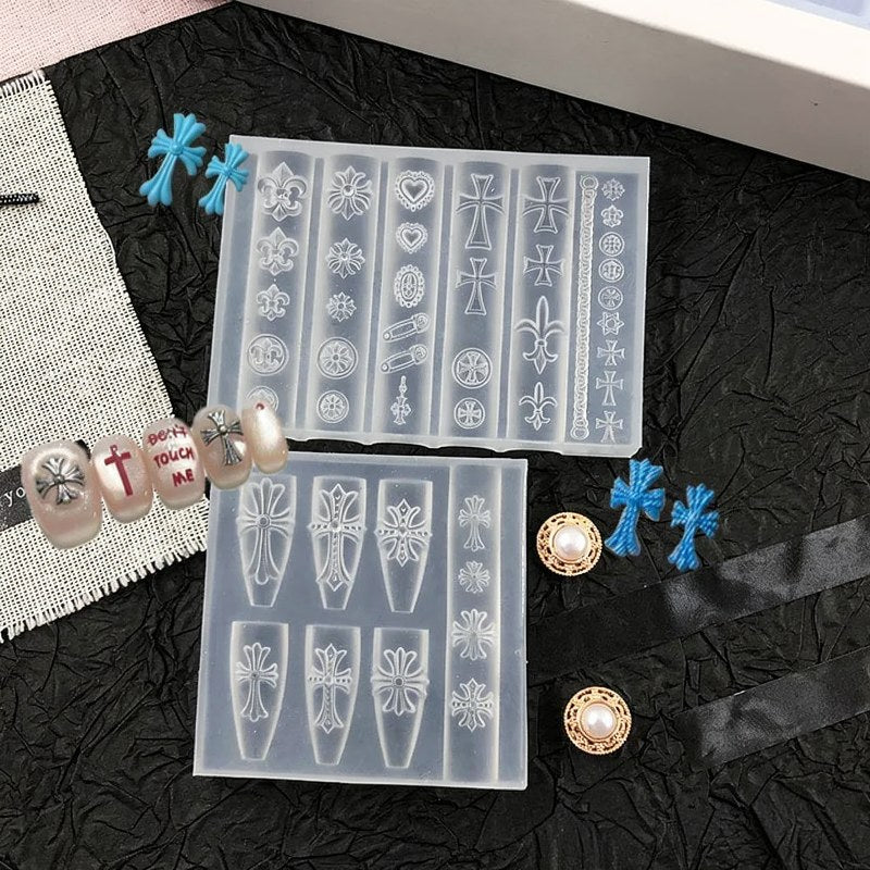 3D Silicone Nail Art Molds for DIY Manicure