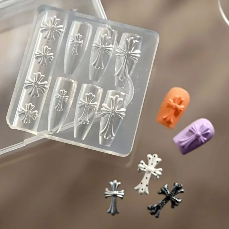 3D Silicone Nail Art Molds for DIY Manicure