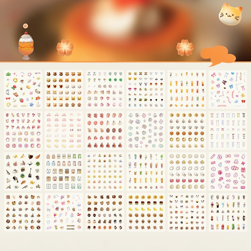 Waterproof Mini Sticker Book for Phone Cases & Crafts