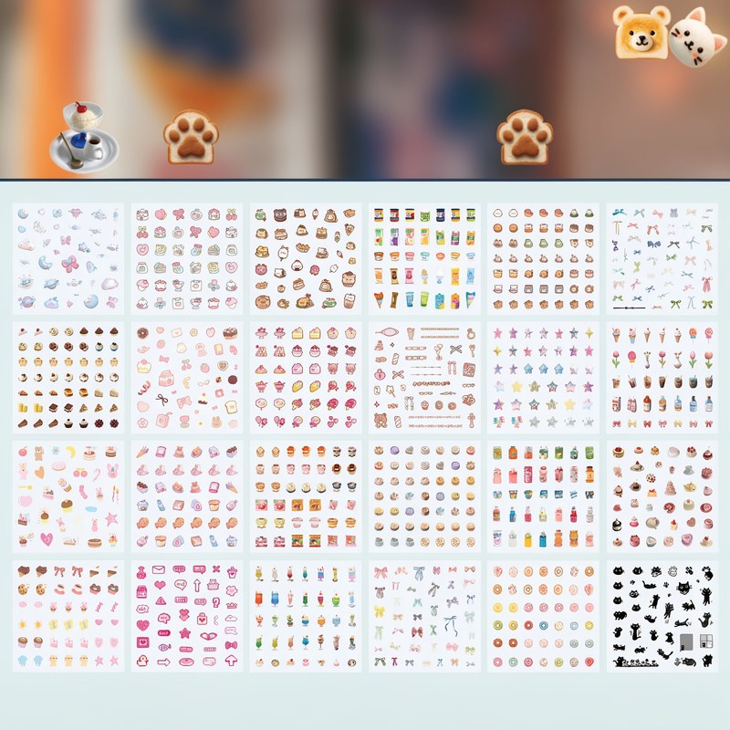 Waterproof Mini Sticker Book for Phone Cases & Crafts