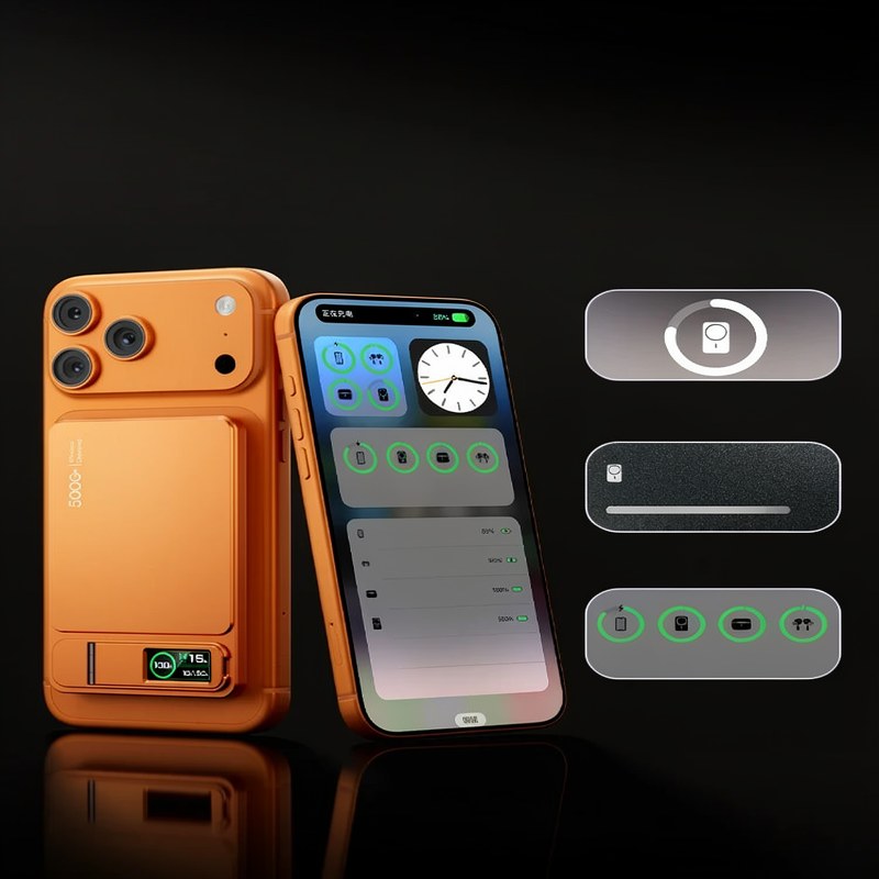 Slim Magnetic Wireless Power Bank with Digital Display