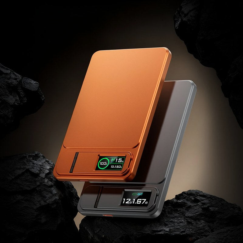 Slim Magnetic Wireless Power Bank with Digital Display