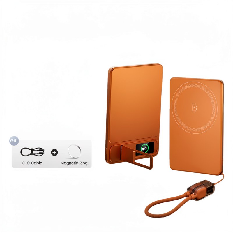 Slim Magnetic Wireless Power Bank with Digital Display