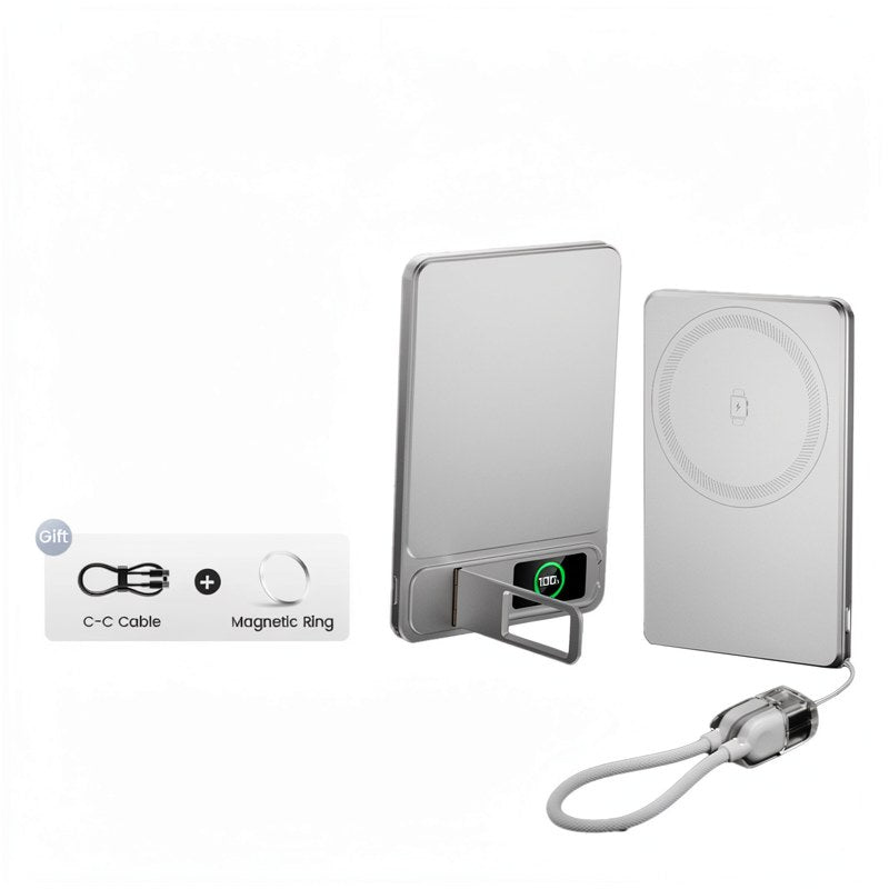 Slim Magnetic Wireless Power Bank with Digital Display