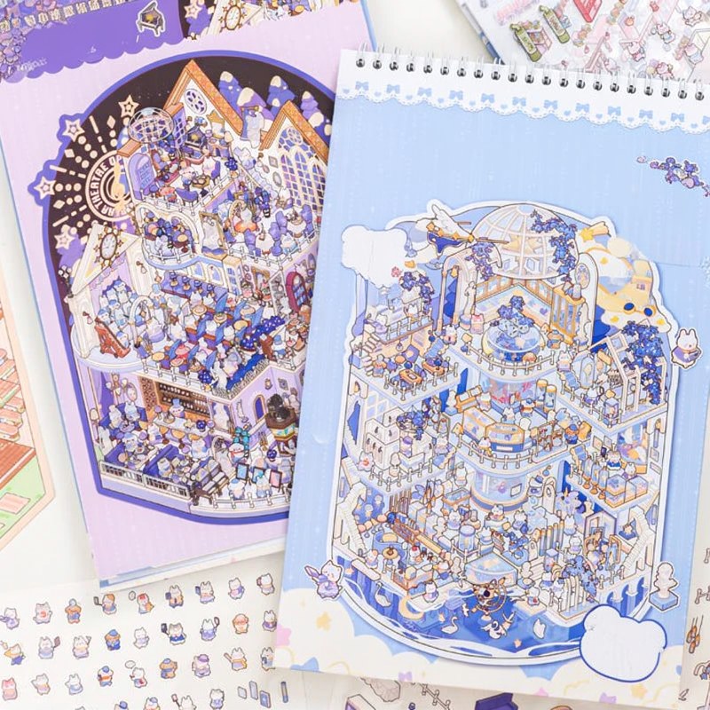 3D Miniature Scene Sticker Book