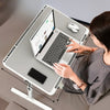 Adjustable Laptop Bed Tray with Storage Drawer