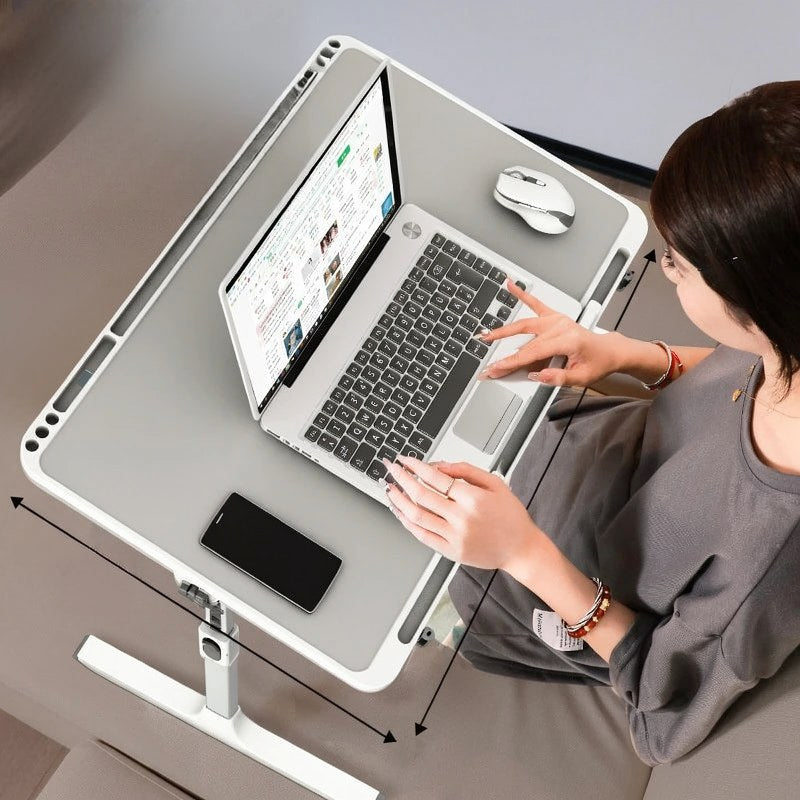 Adjustable Laptop Bed Tray with Storage Drawer